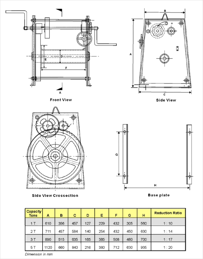 Floor Mounted Winch